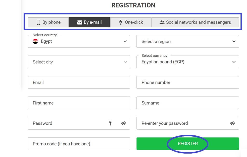 Registration process in 888starz bookie