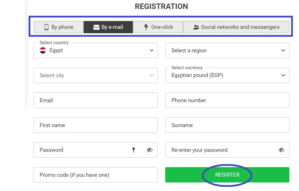 Registration process in 888starz bookie